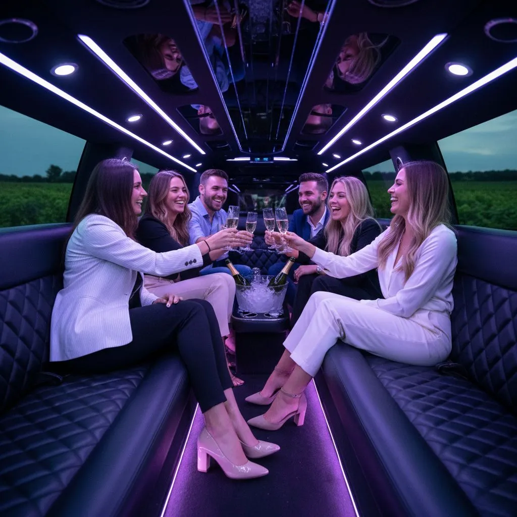 Party bus winery tour from Ajax